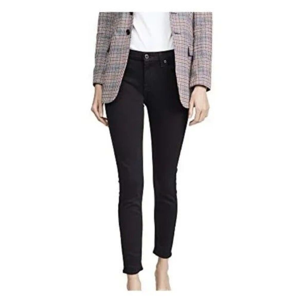 7 For All Mankind Black Skinny Ankle Jeans